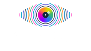 envisio logo of a rainbow eye