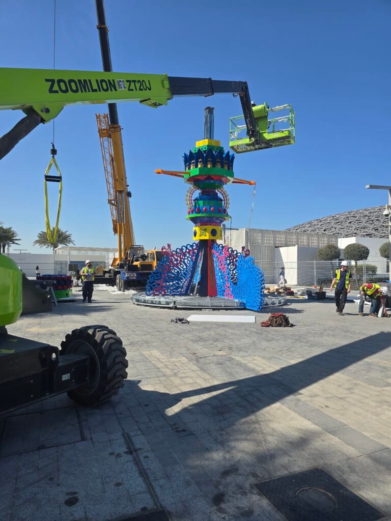 Lighting control system for Zak Ové’s Black Starliner sculpture at Louvre Abu Dhabi